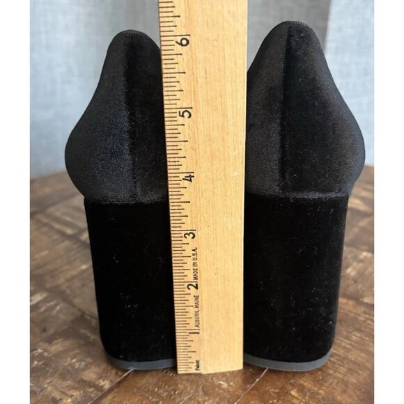 Tuckernuck Velvet Ellie Block Maryjane Heel black Size 8 - Picture 6 of 16